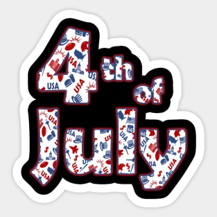 4th of July Independence Day Sticker